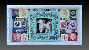Poodle mosaic art pets dogs handmade